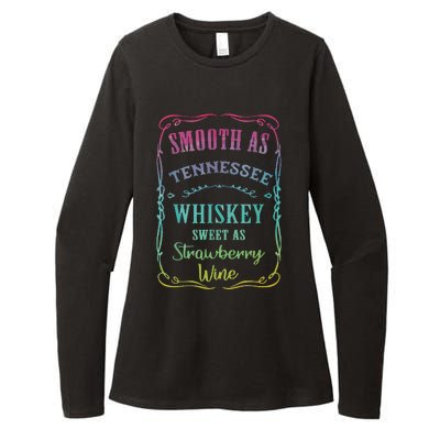 Smooth As Tennessee Whiskey Funny Humour Tee Vacation Womens CVC Long Sleeve Shirt