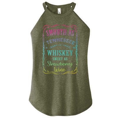 Smooth As Tennessee Whiskey Funny Humour Tee Vacation Women's Perfect Tri Rocker Tank