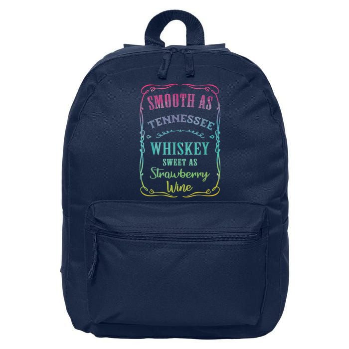 Smooth As Tennessee Whiskey Funny Humour Tee Vacation 16 in Basic Backpack
