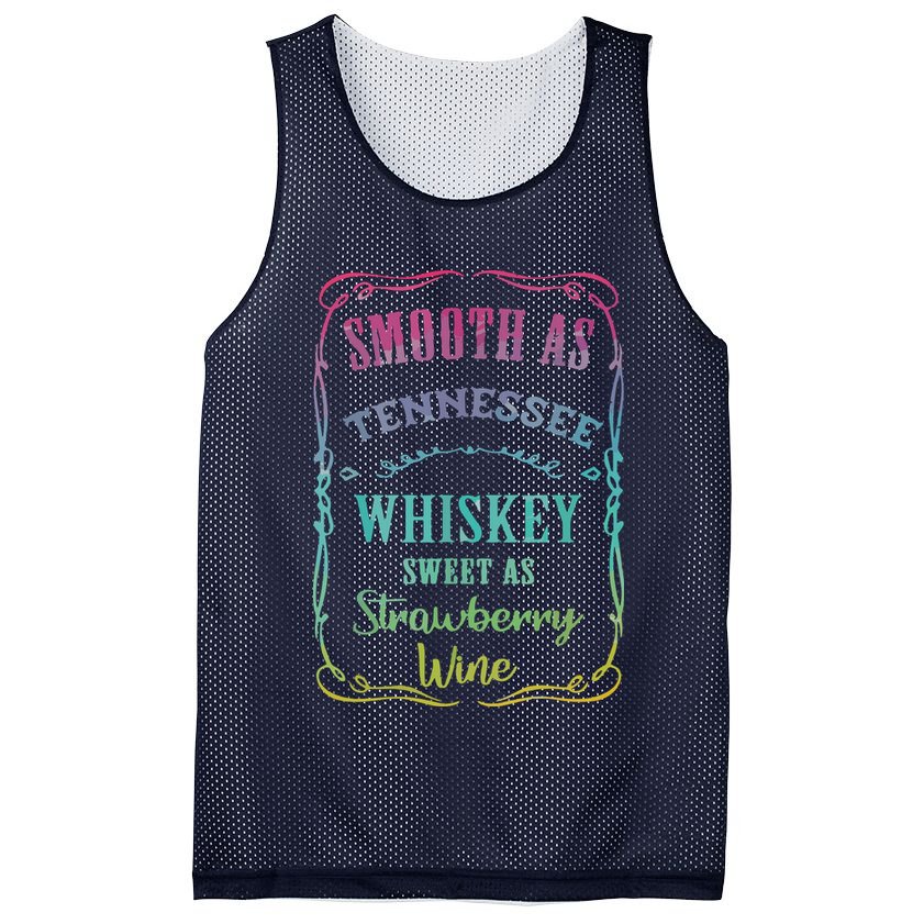 Smooth As Tennessee Whiskey Funny Humour Tee Vacation Mesh Reversible Basketball Jersey Tank
