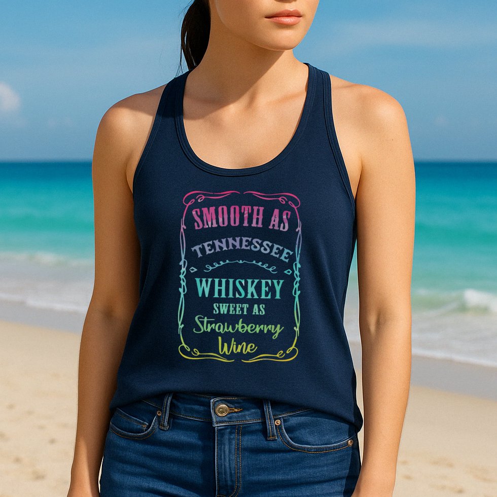 Smooth As Tennessee Whiskey Funny Humour Tee Vacation Womens Tank Top