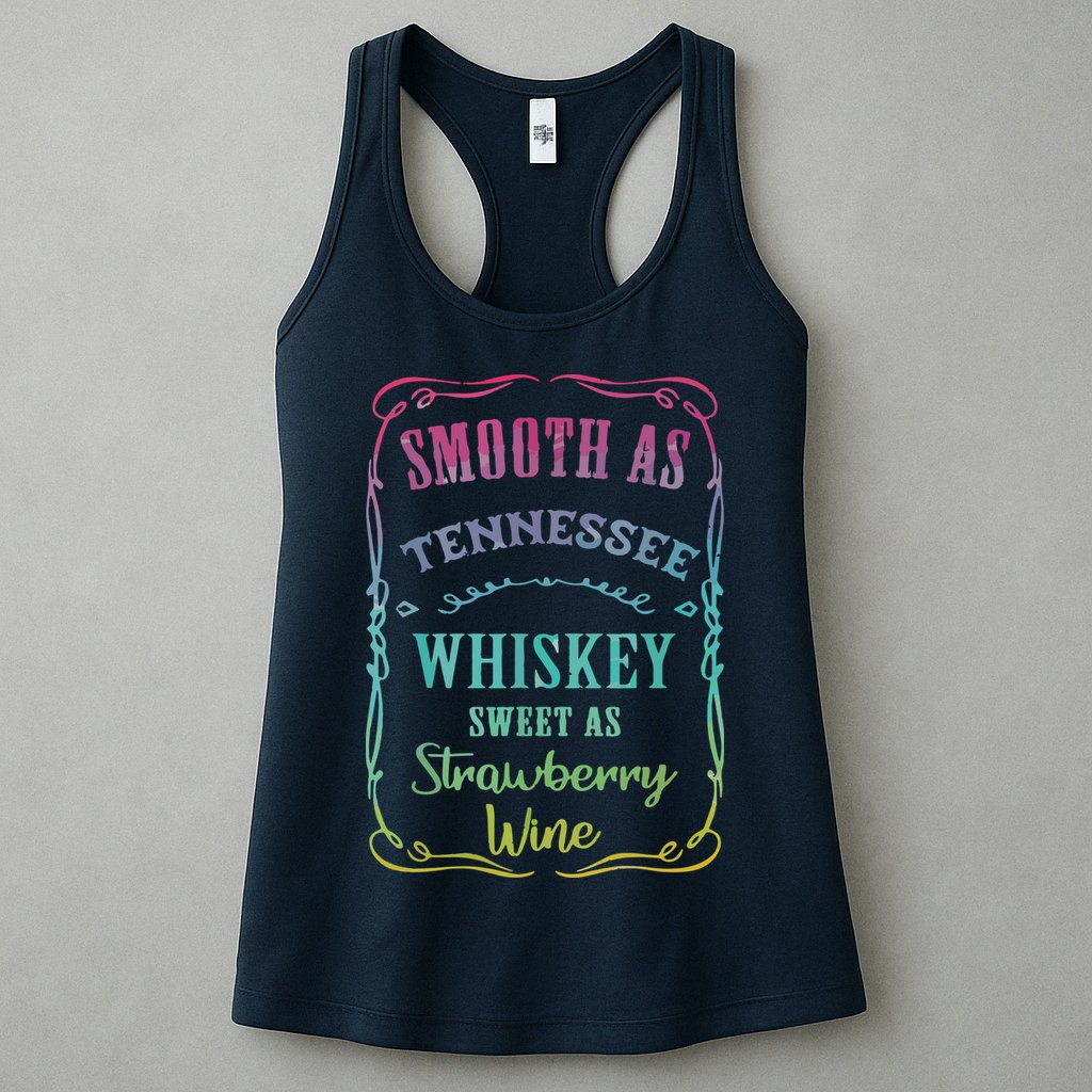 Smooth As Tennessee Whiskey Funny Humour Tee Vacation Womens Tank Top
