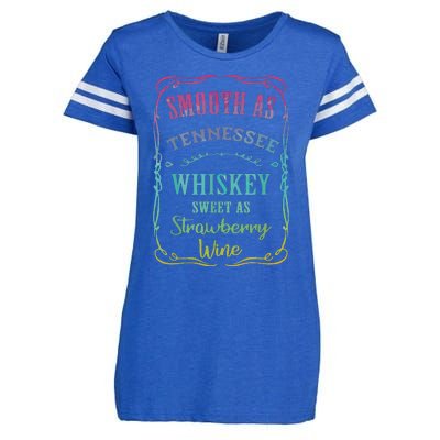 Smooth As Tennessee Whiskey Funny Humour Tee Vacation Enza Ladies Jersey Football T-Shirt