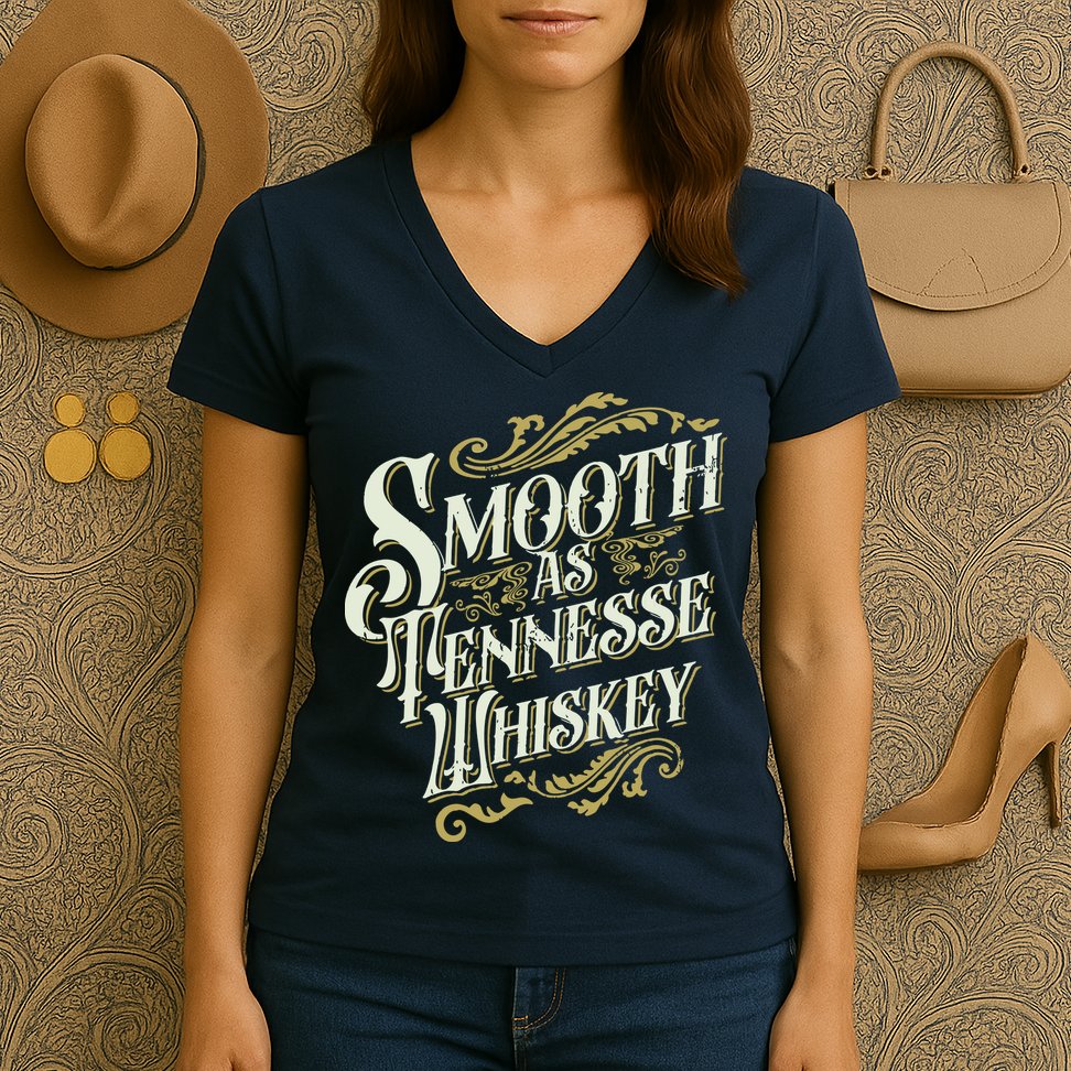 Smooth As Tennessee Whiskey Women's V-Neck T-Shirt