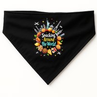 Snacking Around The World Fast Food Travel Traveler Foodie USA-Made Doggie Bandana