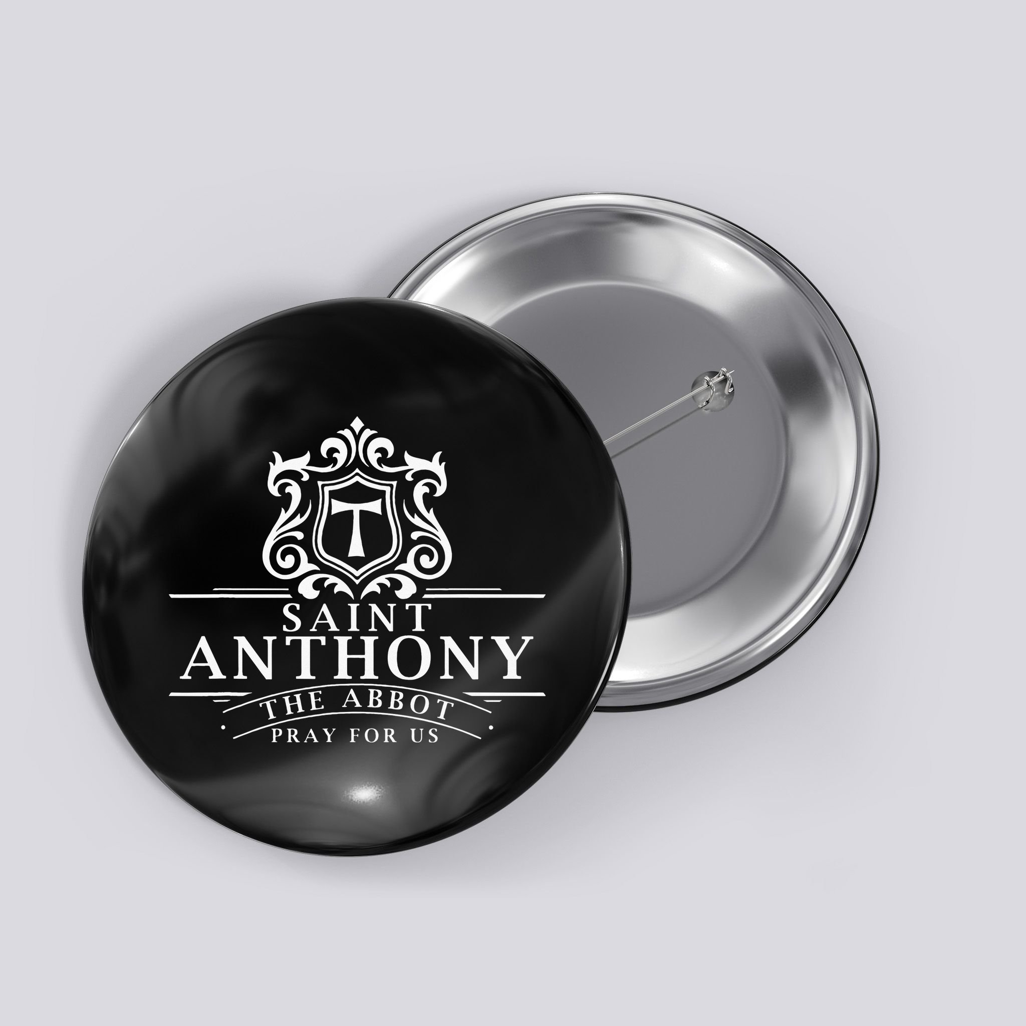 St Anthony The Abbot Great Monk Catholic Saints Skin Button