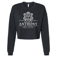 St Anthony The Abbot Great Monk Catholic Saints Skin Cropped Pullover Crew