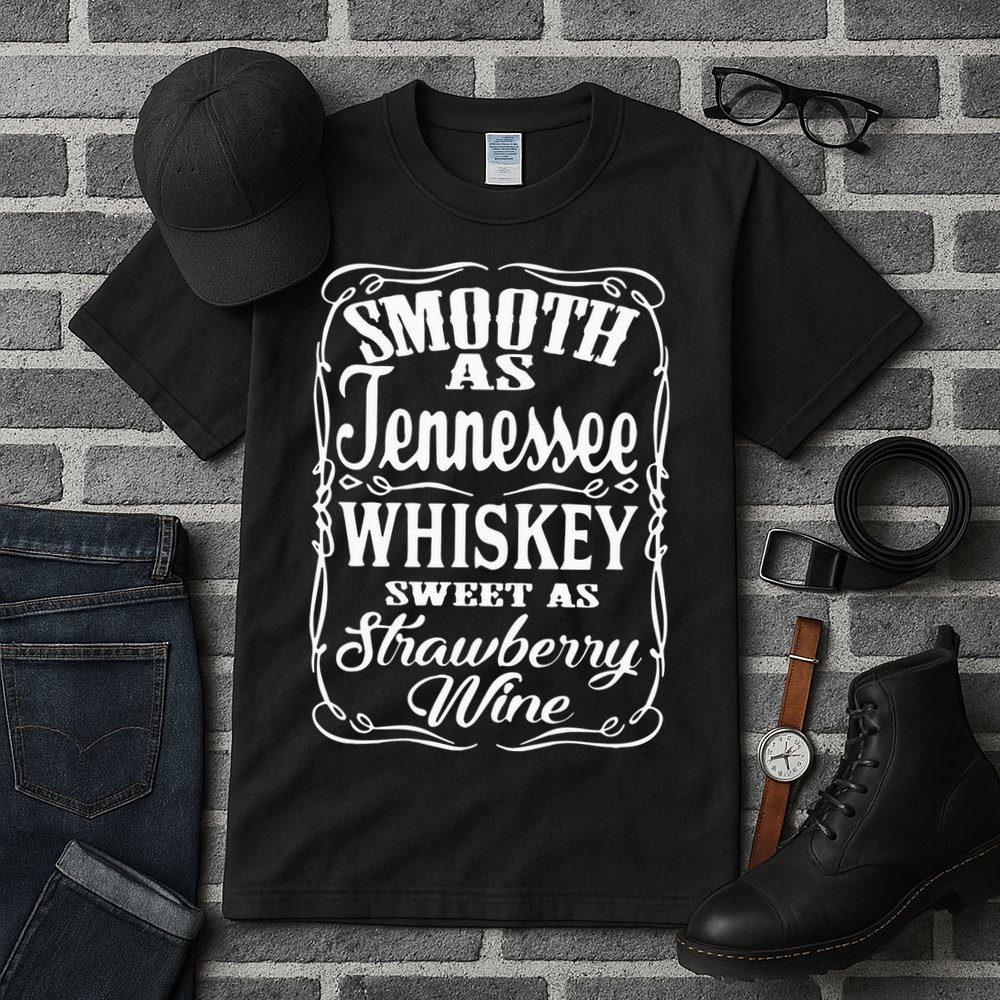 Smooth As Tennessee Whiskey Sweet As Strawberry Wine Tall T-Shirt