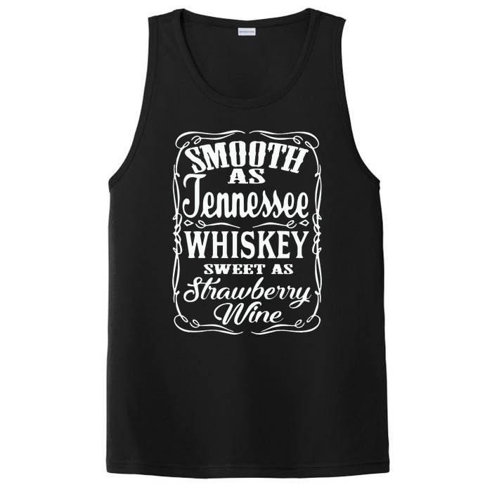 Smooth As Tennessee Whiskey Sweet As Strawberry Wine PosiCharge Competitor Tank