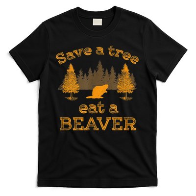 Save A Tree Eat A Beaver Funny Earth Day T-Shirt