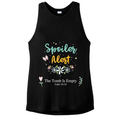 Spoiler Alert The Tomb Is Empty Luke 24:24 Gift Ladies PosiCharge Tri-Blend Wicking Tank