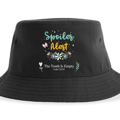 Spoiler Alert The Tomb Is Empty Luke 24:24 Gift Sustainable Bucket Hat