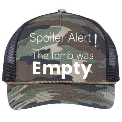 Spoiler Alert The Tomb Was Empty Gift Retro Rope Trucker Hat Cap