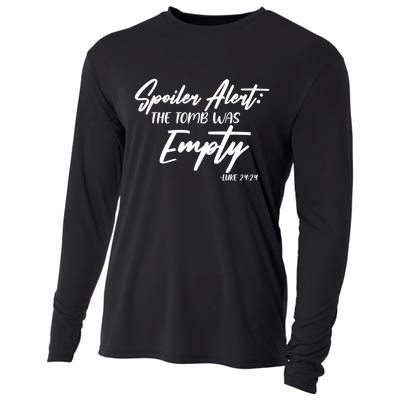 Spoiler Alert The Tomb was Empty Luke 24:24 Celebrating Easter Cooling Performance Long Sleeve Crew