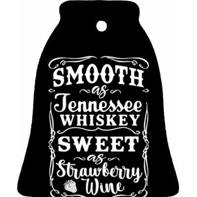 Smooth As Tennessee Whiskey Country Music Ceramic Bell Ornament