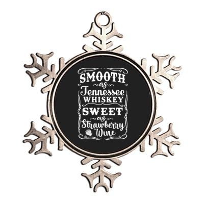 Smooth As Tennessee Whiskey Country Music Metallic Star Ornament