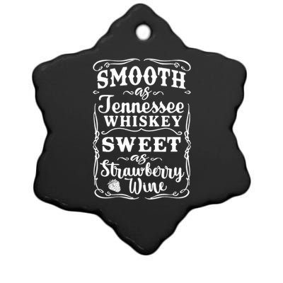 Smooth As Tennessee Whiskey Country Music Ceramic Star Ornament