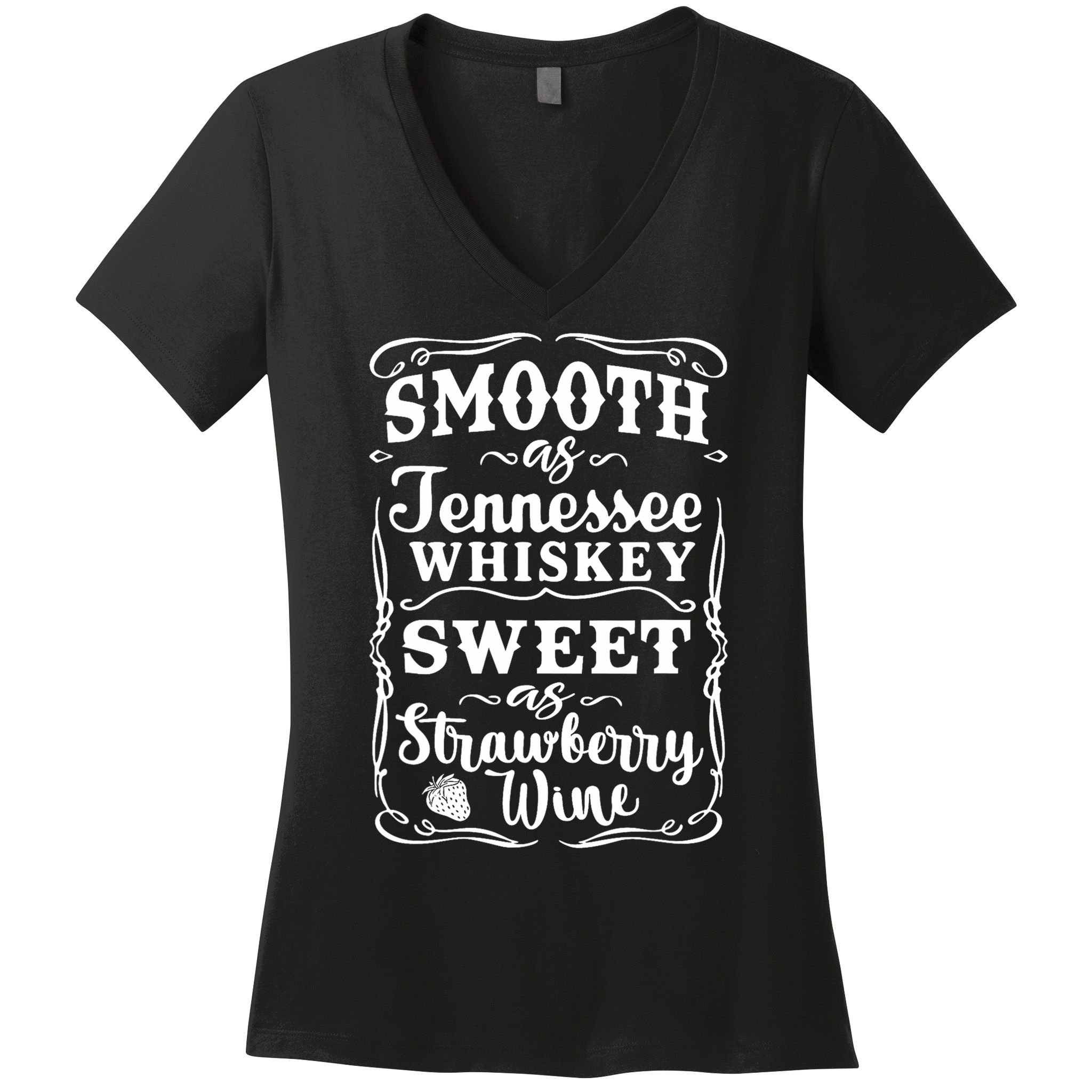 Smooth As Tennessee Whiskey Country Music Women's V-Neck T-Shirt