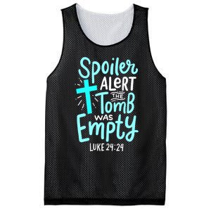 Spoiler Alert Tomb Was Empty Easter Religious Christian Gift Mesh Reversible Basketball Jersey Tank