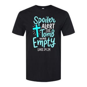 Spoiler Alert Tomb Was Empty Easter Religious Christian Gift Softstyle CVC T-Shirt