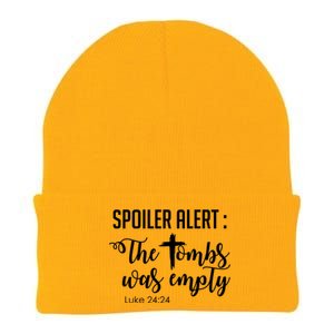 Spoiler Alert Tomb Was Empty Easter Funny Christian Gift Knit Cap Winter Beanie