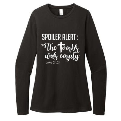 Spoiler Alert Tomb Was Empty Easter Funny Christian Gift Womens CVC Long Sleeve Shirt