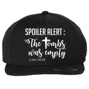 Spoiler Alert Tomb Was Empty Easter Funny Christian Gift Wool Snapback Cap