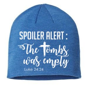 Spoiler Alert Tomb Was Empty Easter Funny Christian Gift Sustainable Beanie