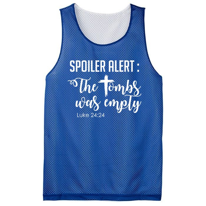 Spoiler Alert Tomb Was Empty Easter Funny Christian Gift Mesh Reversible Basketball Jersey Tank