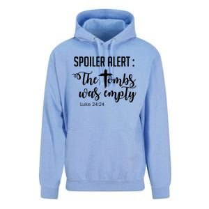 Spoiler Alert Tomb Was Empty Easter Funny Christian Gift Unisex Surf Hoodie