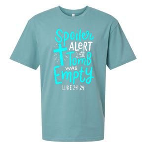 Spoiler Alert Tomb Was Empty Easter Christian Sueded Cloud Jersey T-Shirt