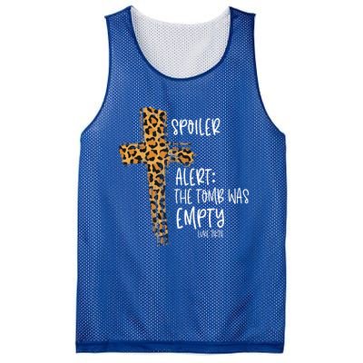 Spoiler Alert Tomb Was Empty Easter Religious Christian Gift Cool Gift Mesh Reversible Basketball Jersey Tank