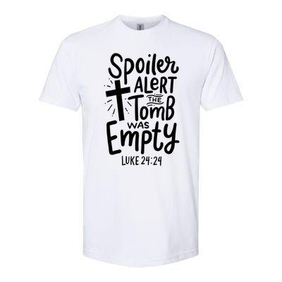 Spoiler Alert Tomb Was Empty Easter Religious Christian Gift Softstyle® CVC T-Shirt