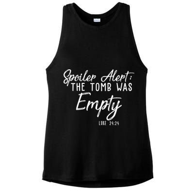 Spoiler Alert The Tomb Was Empty Christianity Ladies PosiCharge Tri-Blend Wicking Tank