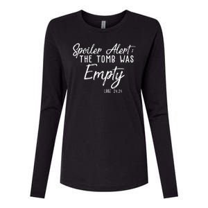 Spoiler Alert The Tomb Was Empty Christianity Womens Cotton Relaxed Long Sleeve T-Shirt