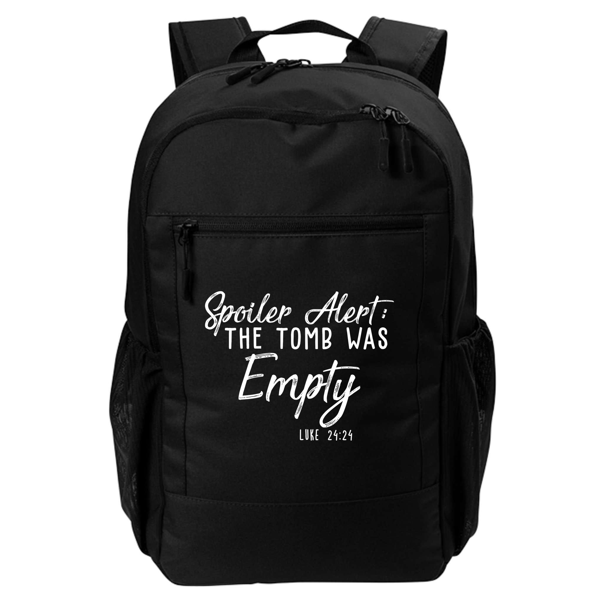 Spoiler Alert The Tomb Was Empty Christianity Backpack