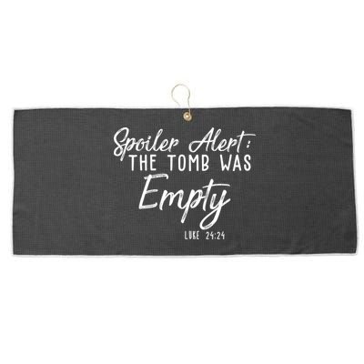 Spoiler Alert The Tomb Was Empty Christianity Large Microfiber Waffle Golf Towel