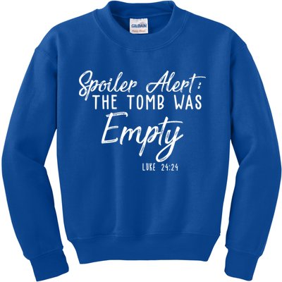 Spoiler Alert The Tomb Was Empty Christianity Kids Sweatshirt
