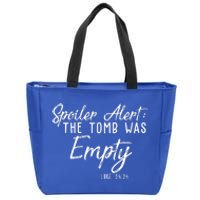 Spoiler Alert The Tomb Was Empty Christianity Zip Tote Bag