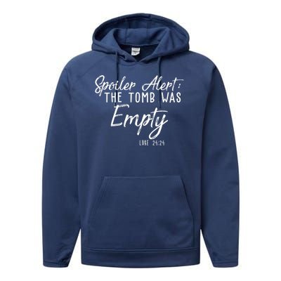 Spoiler Alert The Tomb Was Empty Christianity Performance Fleece Hoodie