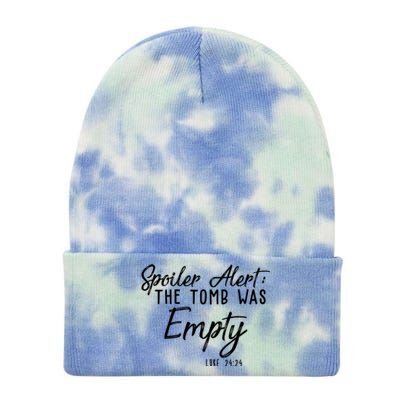 Spoiler Alert The Tomb Was Empty Christianity Tie Dye 12in Knit Beanie