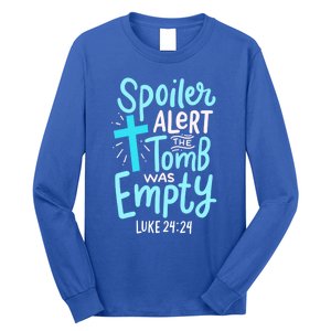 Spoiler Alert Tomb Was Empty Easter Religious Christian Gift Long Sleeve Shirt