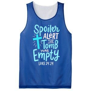 Spoiler Alert Tomb Was Empty Easter Religious Christian Gift Mesh Reversible Basketball Jersey Tank