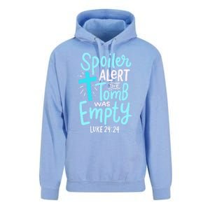 Spoiler Alert Tomb Was Empty Easter Religious Christian Gift Unisex Surf Hoodie