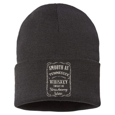 Smooth As Tennessee Whiskey Funny Humour Vacation Sustainable Knit Beanie