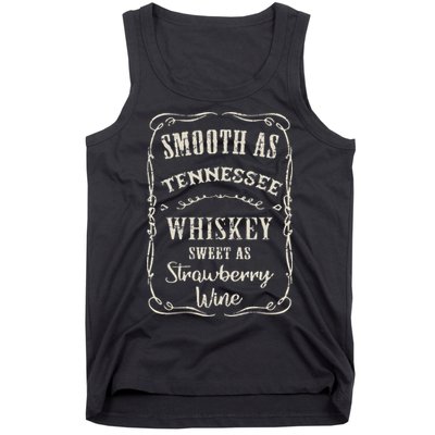 Smooth As Tennessee Whiskey Funny Humour Vacation Tank Top