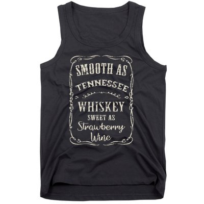 Smooth As Tennessee Whiskey Funny Humour Vacation Tank Top