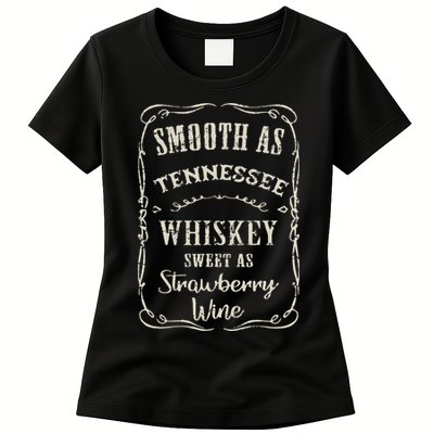 Smooth As Tennessee Whiskey Funny Humour Vacation Womens T-Shirt