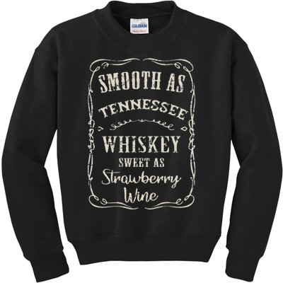 Smooth As Tennessee Whiskey Funny Humour Vacation Kids Sweatshirt