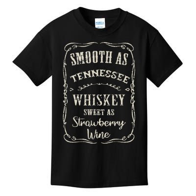 Smooth As Tennessee Whiskey Funny Humour Vacation Kids T-Shirt